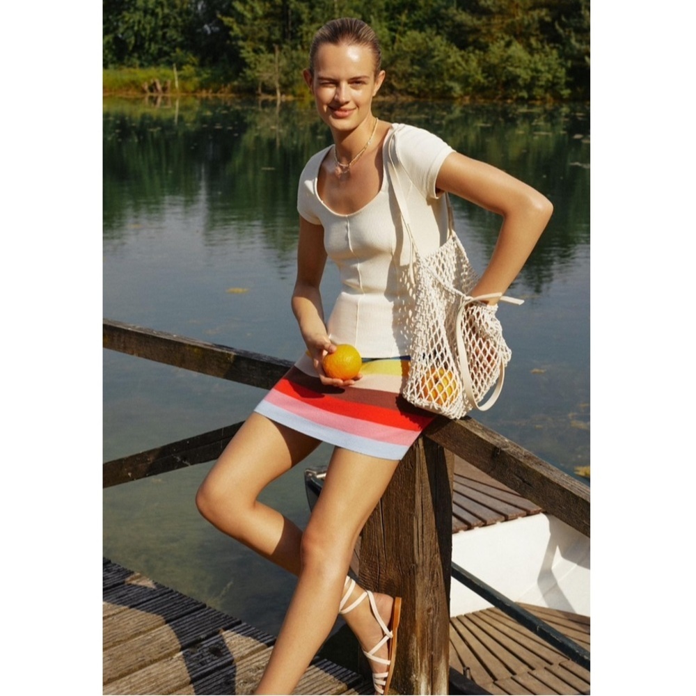 Kule Striped Mini Skirt Anthropologie. - Picture 2 of 10